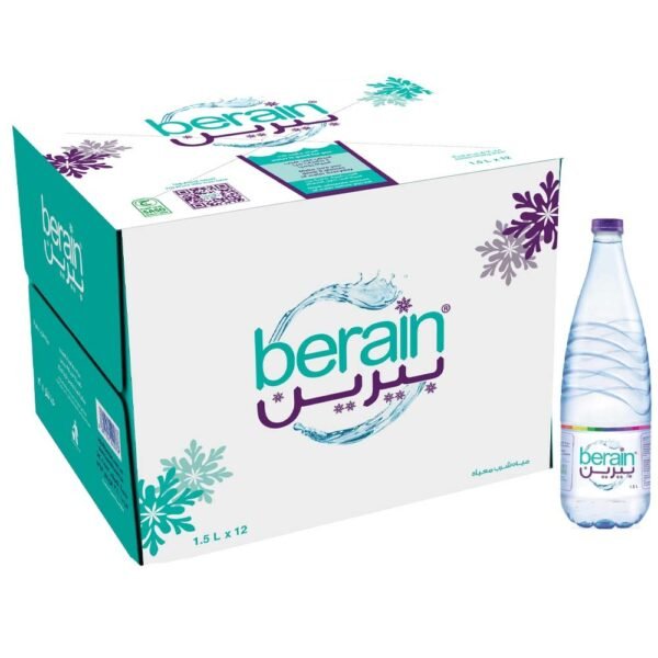 مياه بيرين 1.5 لتر – كرتون 12 عبوة مياه بيرين 1.5 لتر – كرتون 12 عبوة توصيل منازل - Berain Water 1.5L Delivery